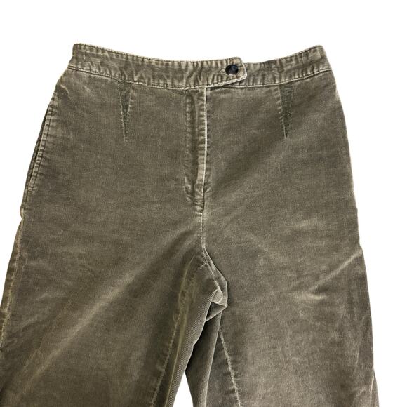 Talbots Olive Corduroy Straight Leg Pants jeans Slacks Womens 4 Neutrl Classic - Picture 2 of 5